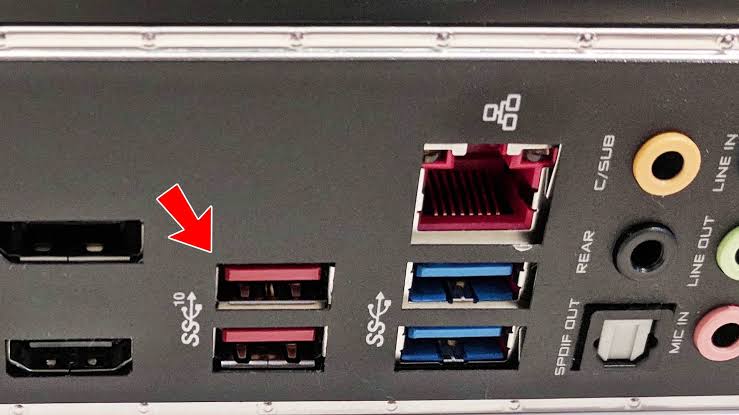 blue usb ports