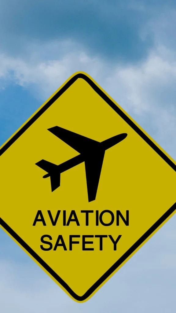 Sign post for aviation safety.