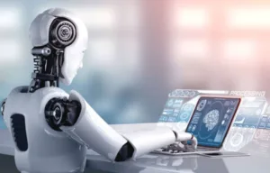 AI Bot with Laptop