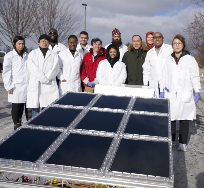 SunHydrogen team with their innovative solar panels