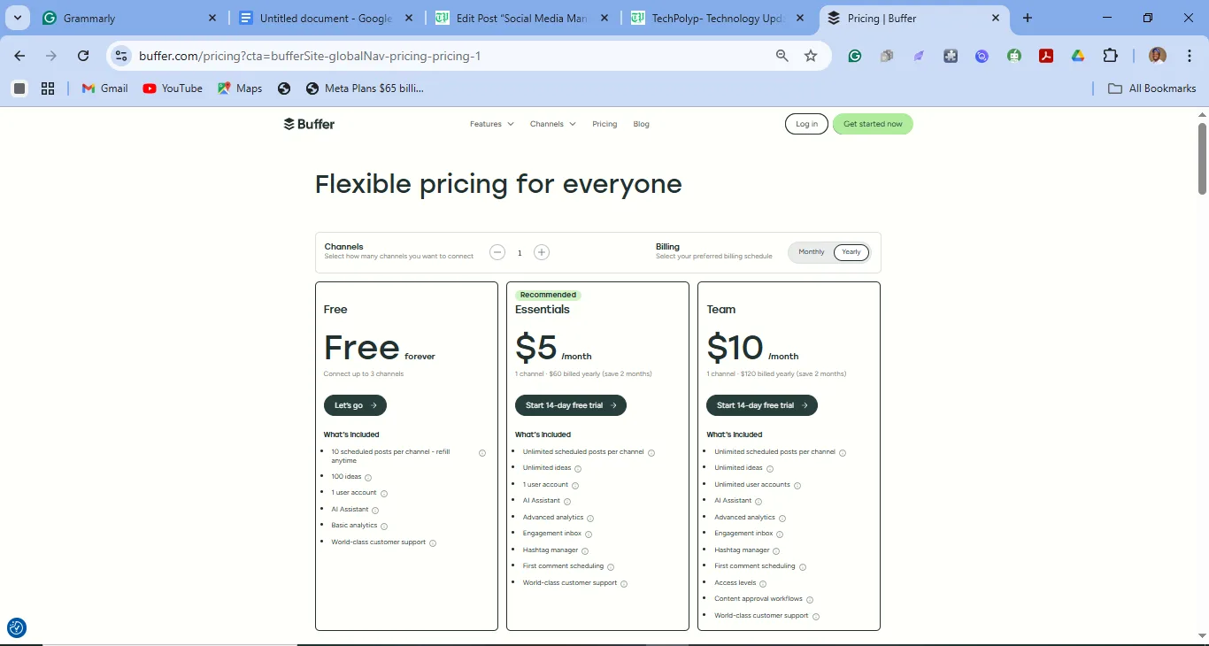 Buffer Social Media Management Tool