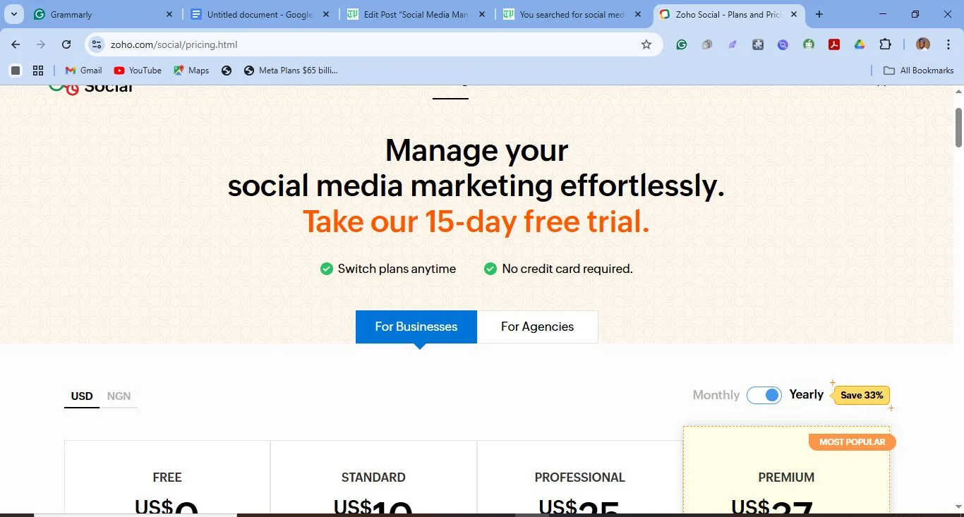 Zoho tool in 2025
