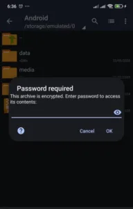How to Safeguard Your Files With Encryption Before Uploading to a Cloud 6 Zarchiever-showing-password-required