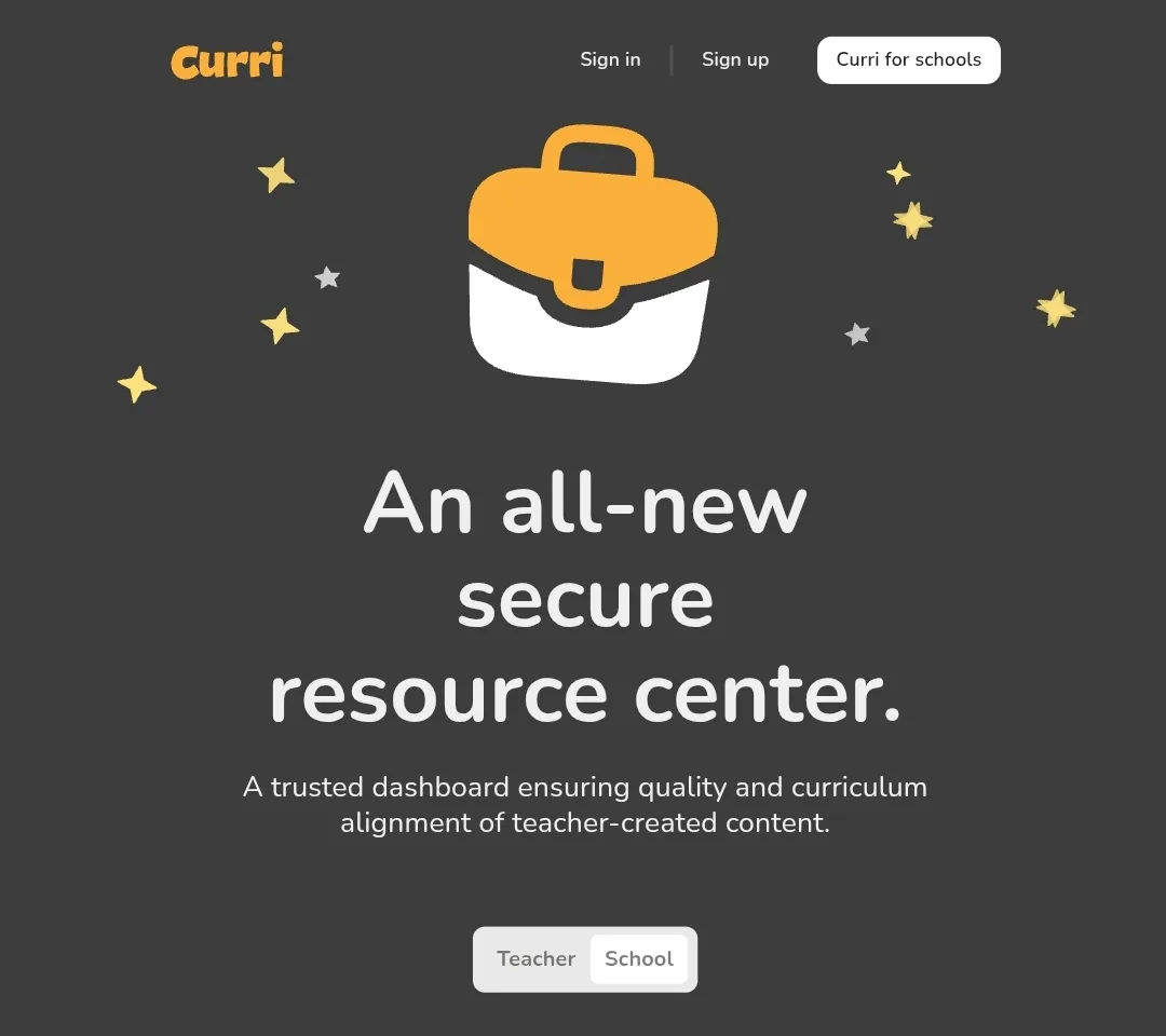 Curri AI' Webpage 
