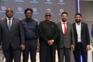 Chief Executive Officer, Emosim, Karn Gulati; and Chief Operation Officer, Emosim, Aditya Khosla; during the Official Launch of Emosim (travel eSIM) in Lagos, recently.Image credit: TheSun