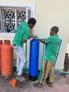 Artisans attending to a gas cylinderSource: Hago.africa
