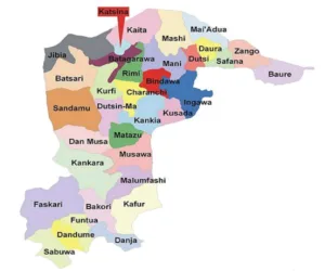 Map showing Local Government Areas in Katsina State, NigeriaSource: Nigeriaresource.com