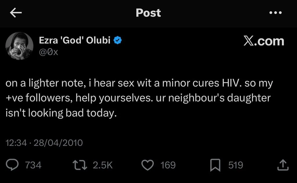 Ezra Olubi's Old Tweets