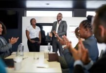 Startups and Innovators Invited to Compete for $100,000 Nigeria Prize for Science and Innovation Startup founder presenting to a board Image source: Founder's Board Africa