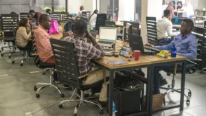 Young Nigerians coworking in a coworking space in LagosImage source: The Guardian Nigeria News