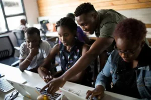 Startups, Accelerators and Governments are Taking Action to Close Africa's Digital Skill Gap 1 A tech hub training women with digital skillsImage source: Africa Briefing